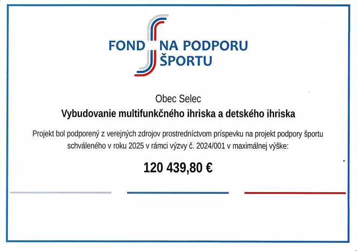 FOND NA PODPORU ŠPORTU- propagácia projektu